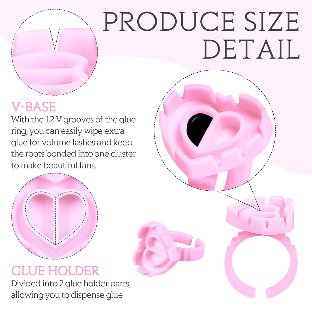 Heart Glue Rings