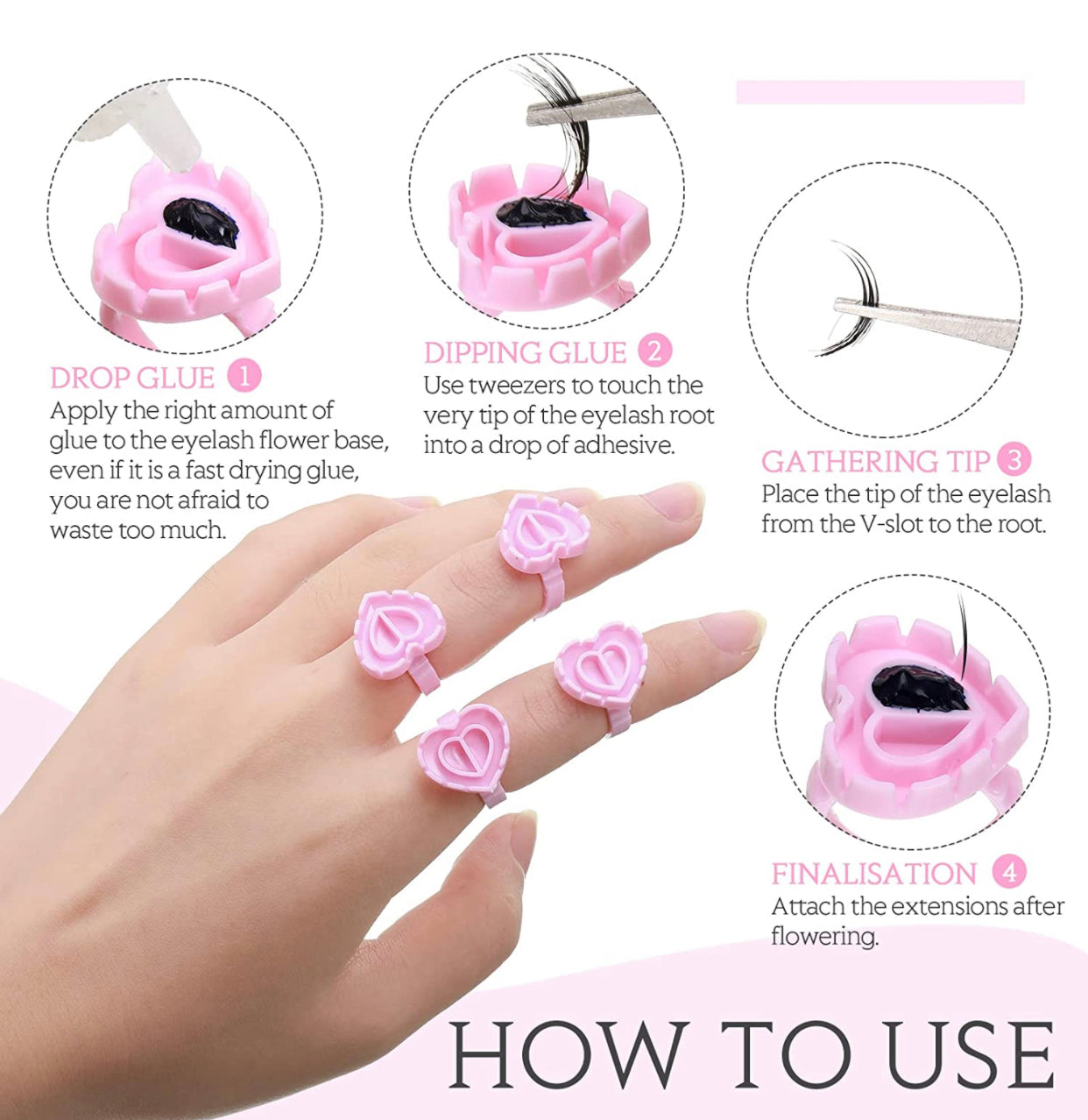 Heart Glue Rings